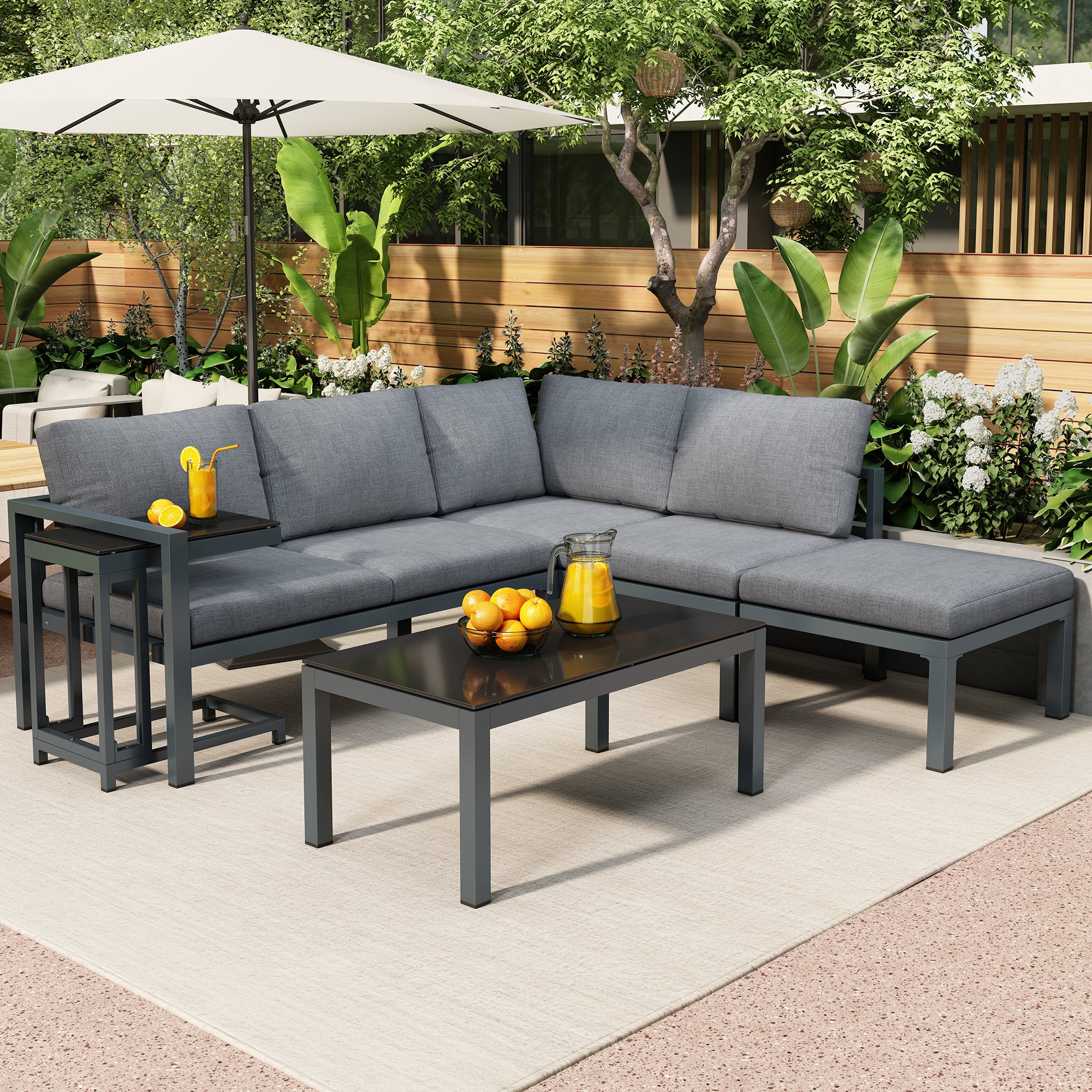 Outdoor Garden Terrace Lounge Sofa Set