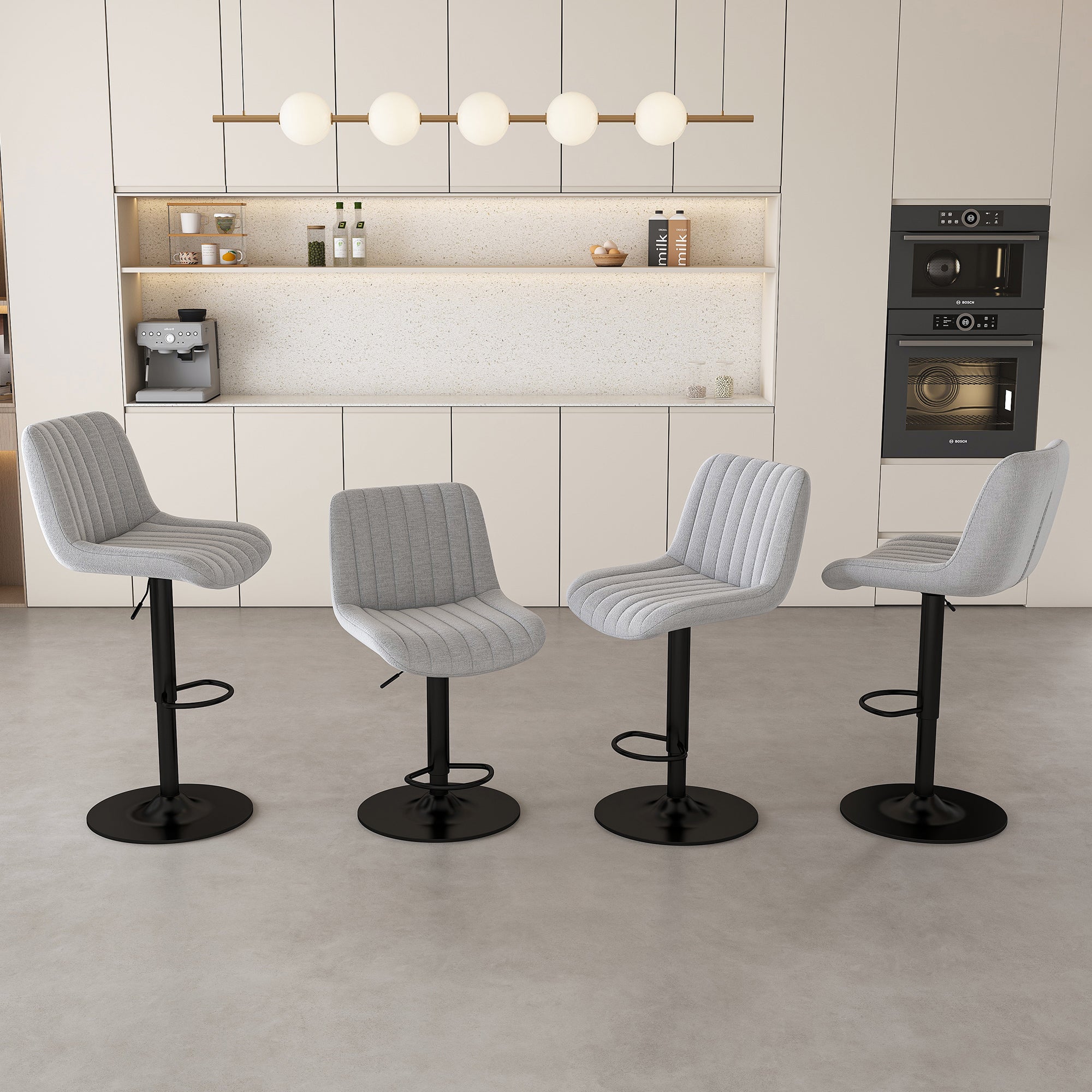 Swivel Bar Stools For Kitchen Island, Bar Counter, Dining Room