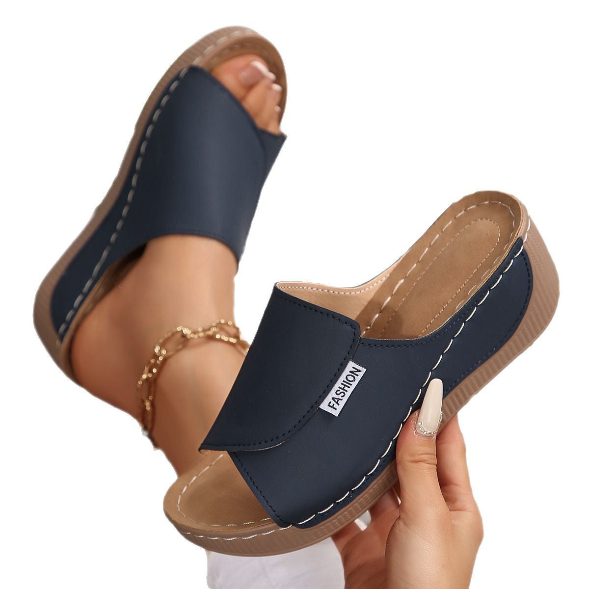 Women Wedge Heel Peep Toe Sandals
