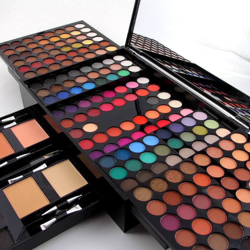 180 Farben Lidschatten Rouge Set Personalisierte Klavierförmige Make-up-Palette Box