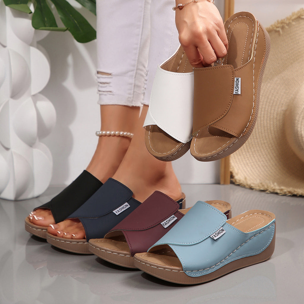 Women Wedge Heel Peep Toe Sandals