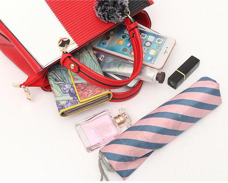 Women Hairball Ornaments Totes Patchwork Handbag Party Purse Ladies Messenger Crossbody Shoulder Bags
