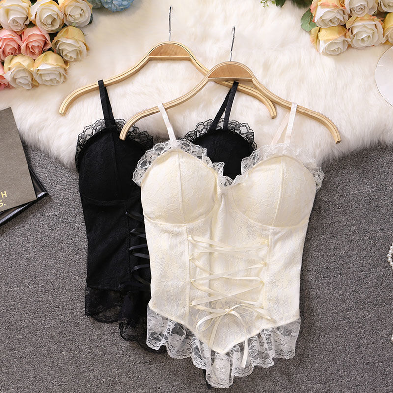 V-neck Fashion Suspenders Beautiful Back Pure Desire Tube Top