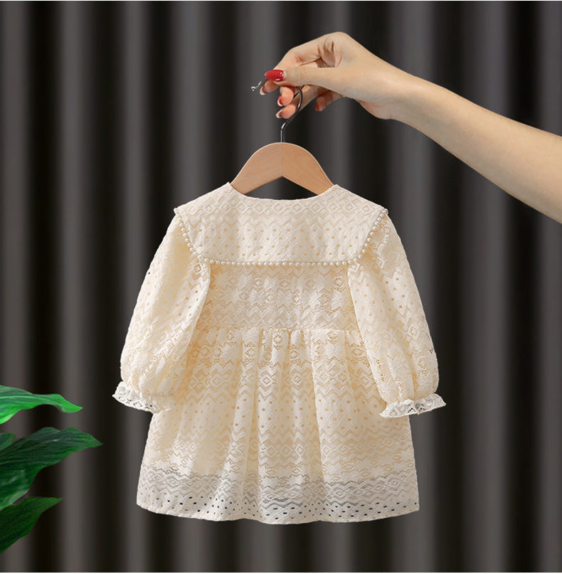 Girls' Lace Long Sleeve Princess Dress