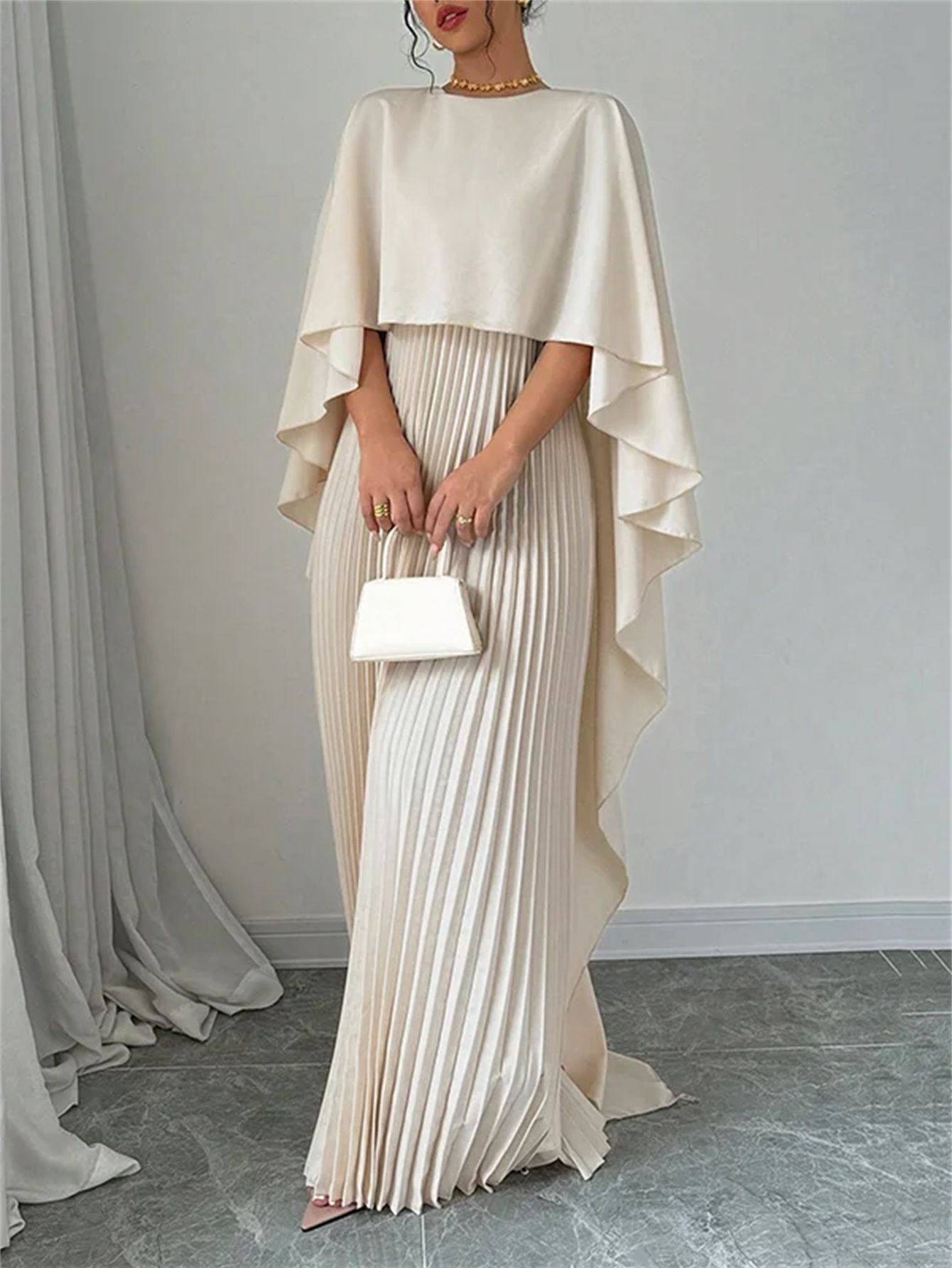 Women's Loose Batwing Sleeve Dress Fashion Casual Mid-Length Summer Dresses