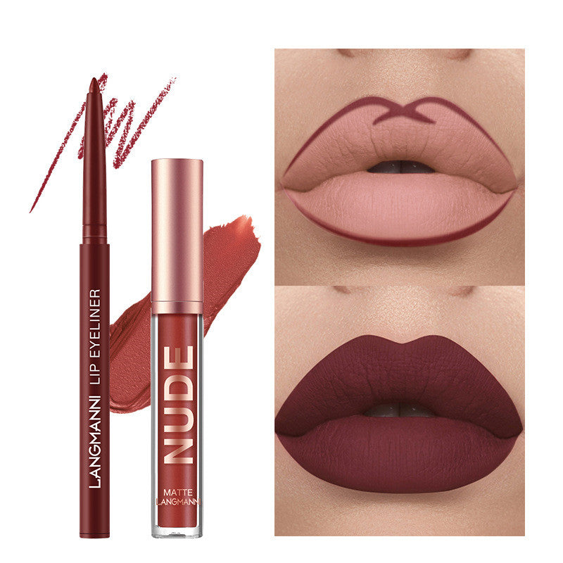 Lippenstift- und Lipliner-Set mit 12 Teilen