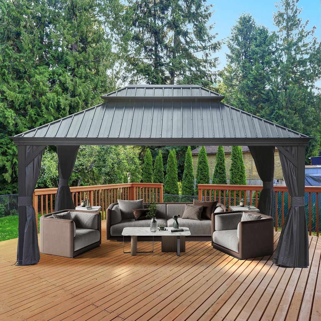 12  X 16  Hardtop Outdoor Metal Gazebo