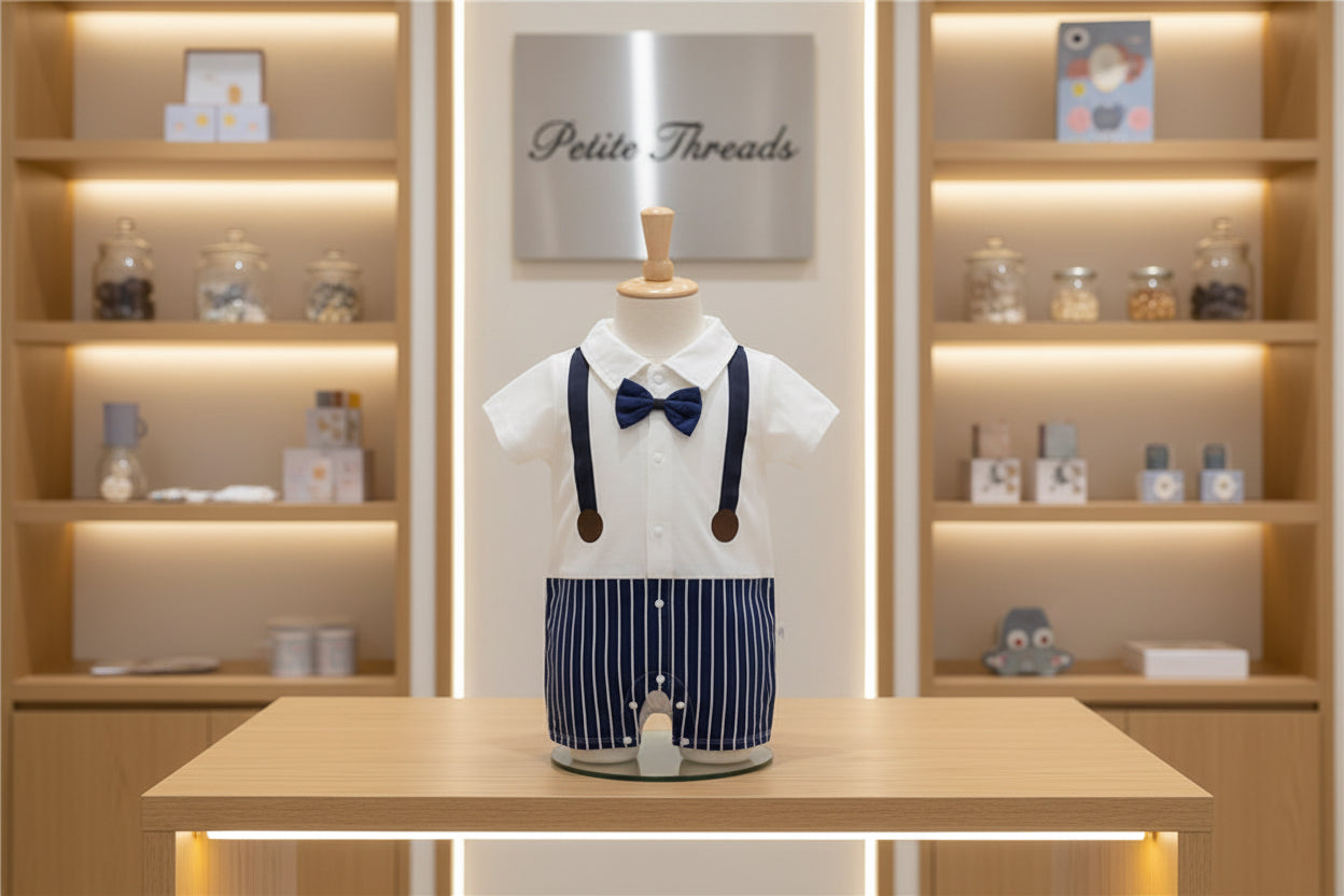 Baby Boy Jumpsuit Summer Short Sleeve Thin Toddler Clothes Cotton