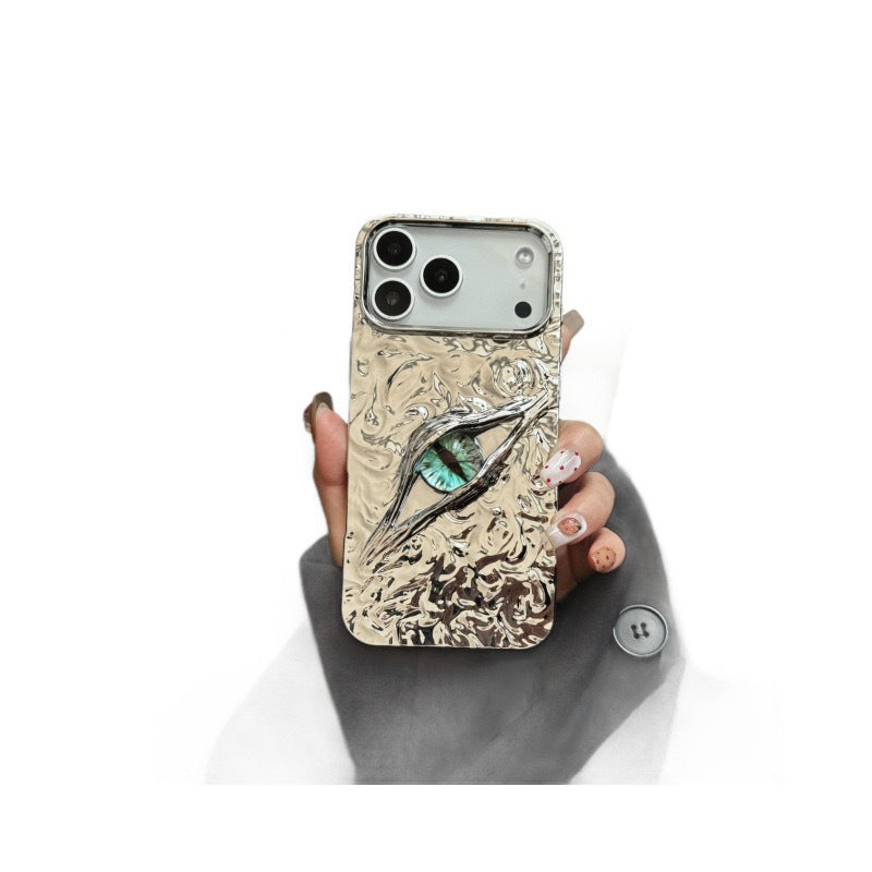 iPhone 17 Hüllen | iPhone-Hüllen - Hochwertige galvanisierte Stereo-Augen-Handyhülle aus Zinnpapier