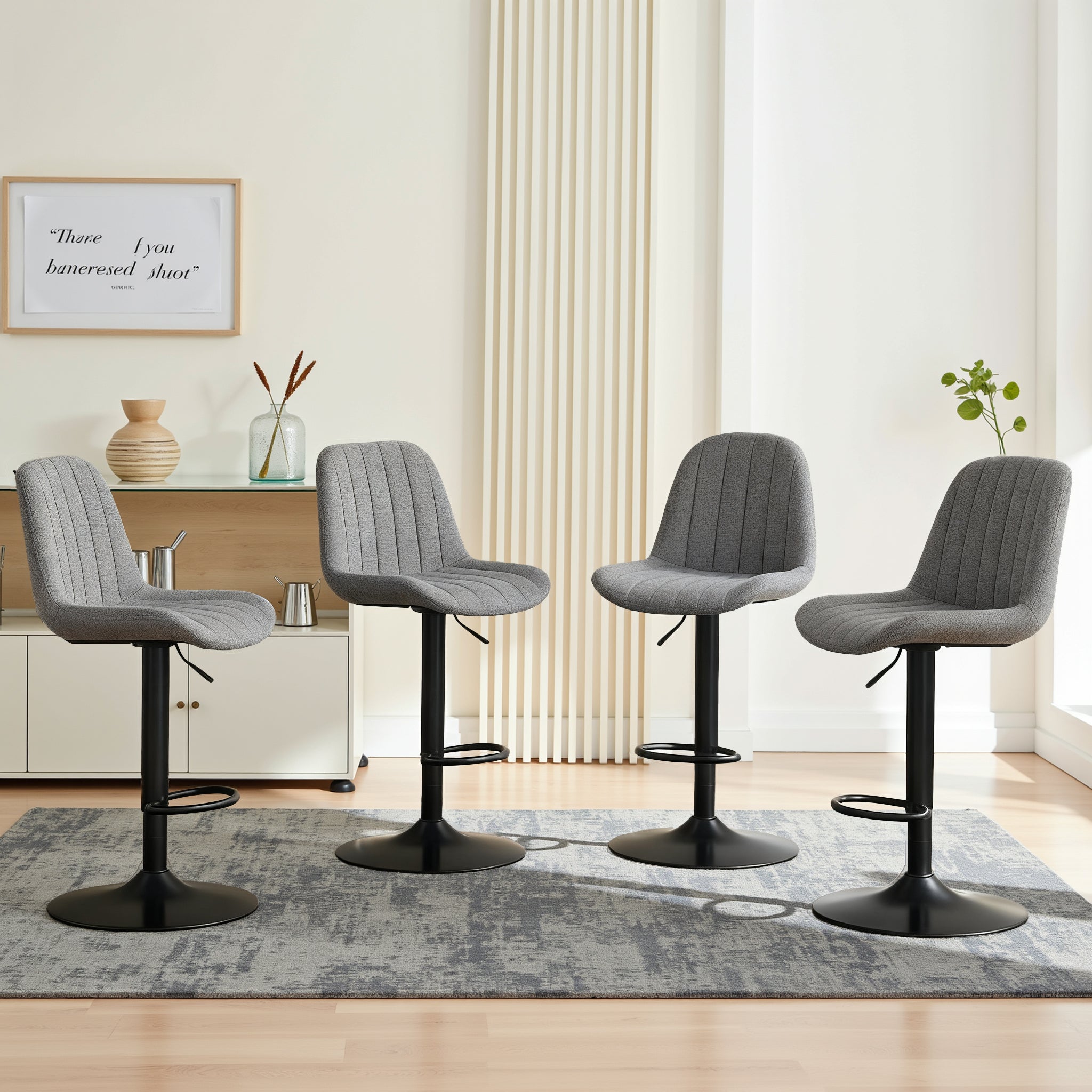 Swivel Bar Stools For Kitchen Island, Bar Counter, Dining Room