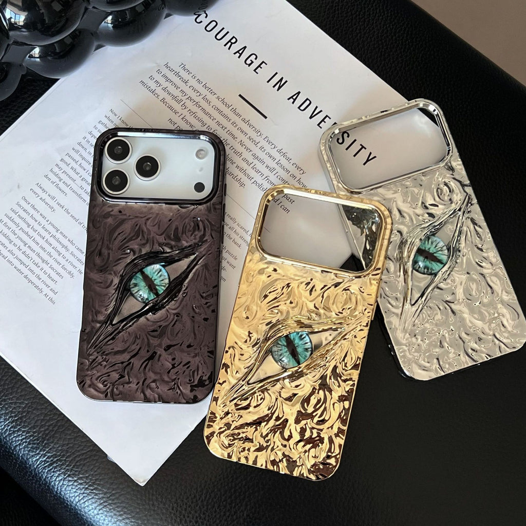 iPhone 17 Hüllen | iPhone-Hüllen - Hochwertige galvanisierte Stereo-Augen-Handyhülle aus Zinnpapier