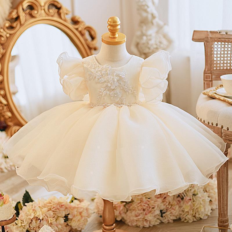 Winter Light Luxury Women's Flying Sleeves Birthday Dress