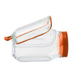 Side-opening salad making and storage tool