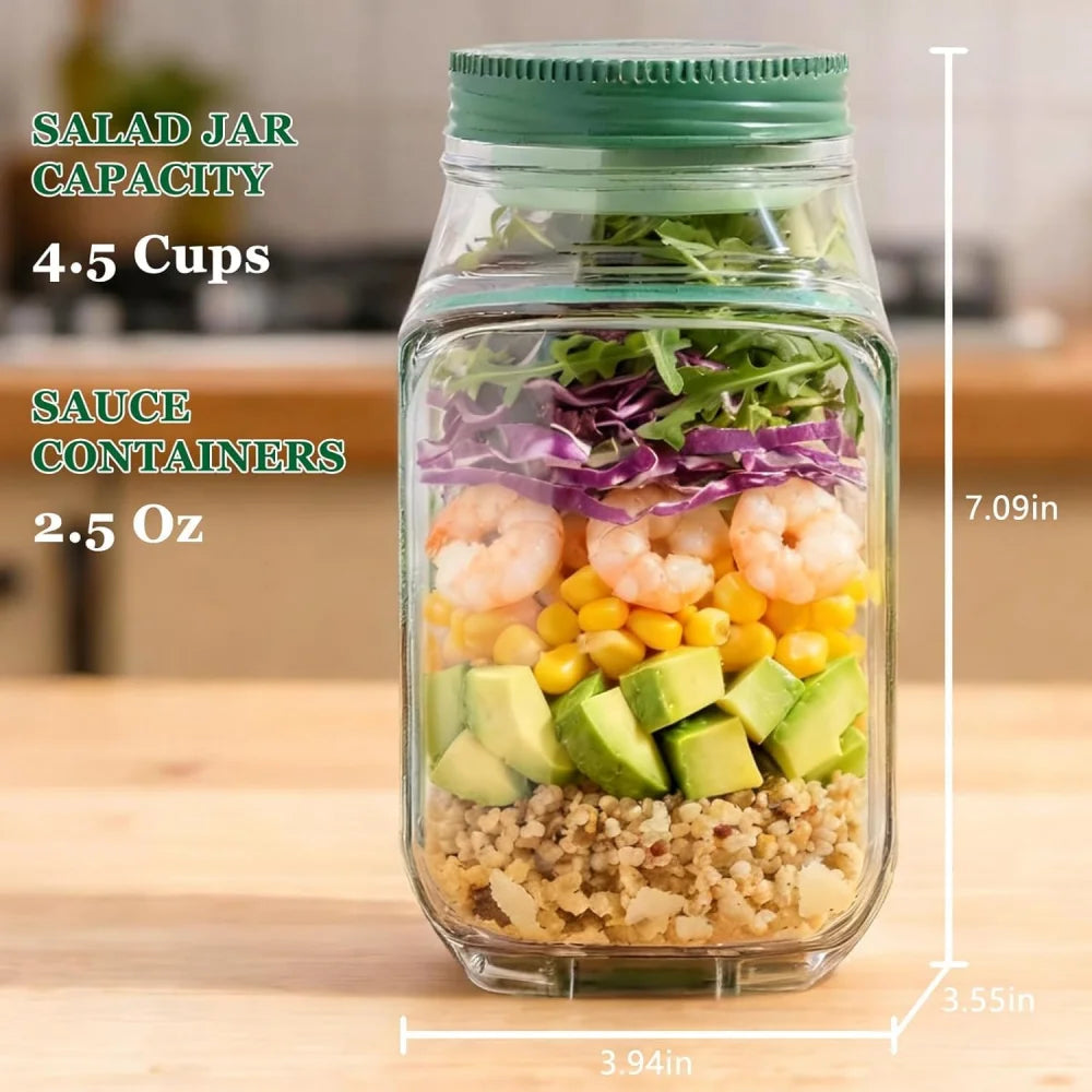 Side-opening salad making and storage tool