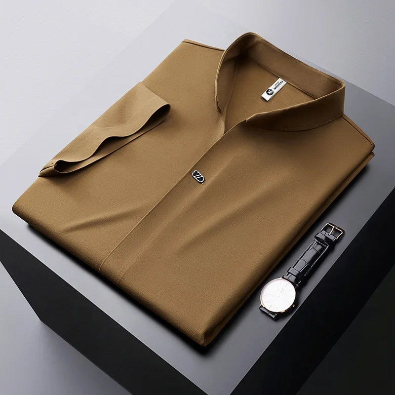 High Elastic V-neck Shirt Men's