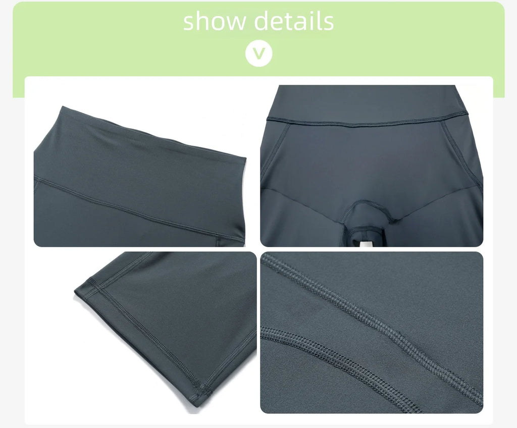 5 Inch Yoga Shorts High Waist Tummy Control Butt  Biker Shorts With Side Pockets