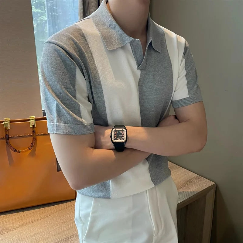 Men's Summer Youth Shirt for Student Handsome Slim Men's