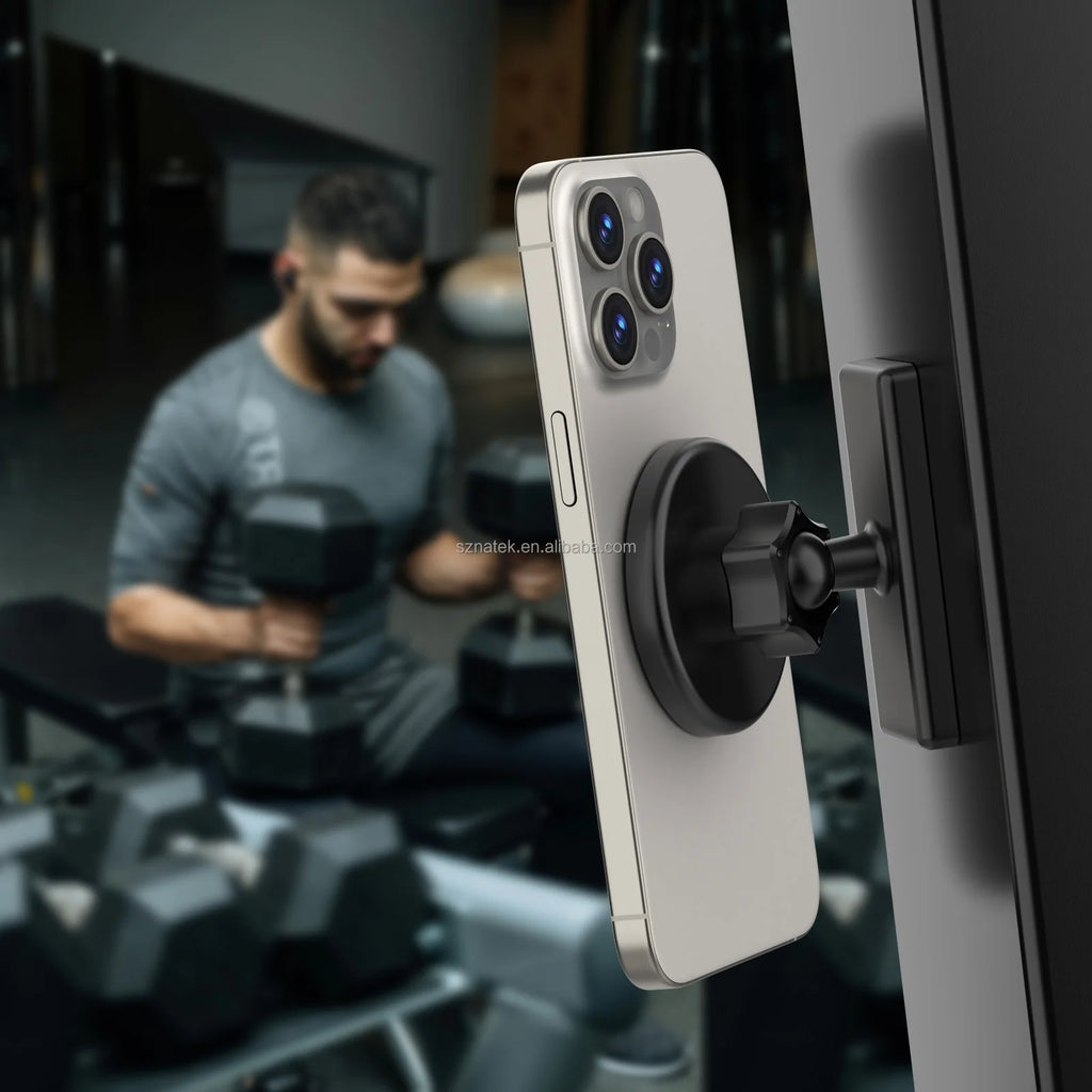 Dual Magnetic Phone Holder for Gym