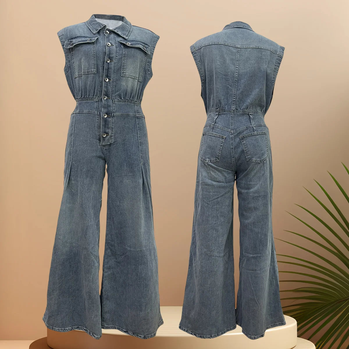 Street Style Jeans Romper