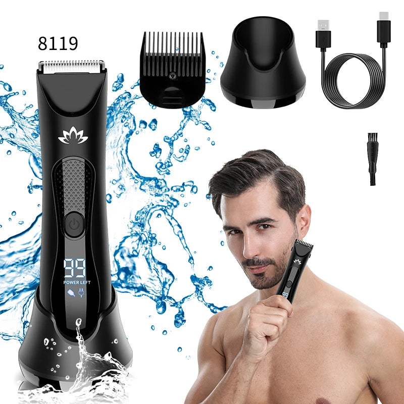 Men's Rechargeable Waterproof Cordless Trimmer