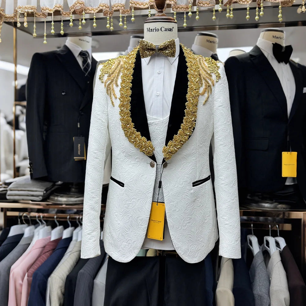 3 Piece suit for Wedding Luxury Business Wear