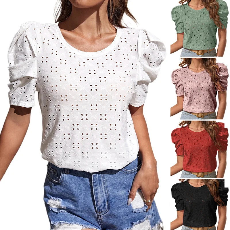 S-XL Short Sleeve Round Neck Women