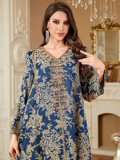 4336 Muslim Evening Dress Arab Dubai, Women Dresses
