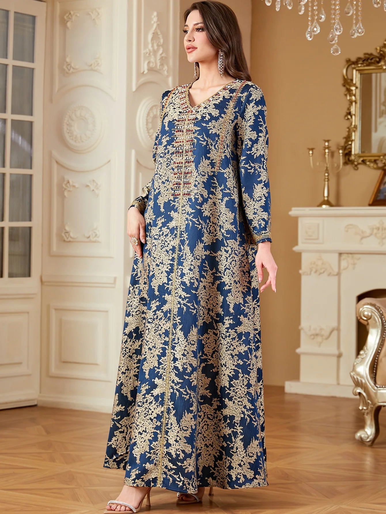 4336 Muslim Evening Dress Arab Dubai, Women Dresses