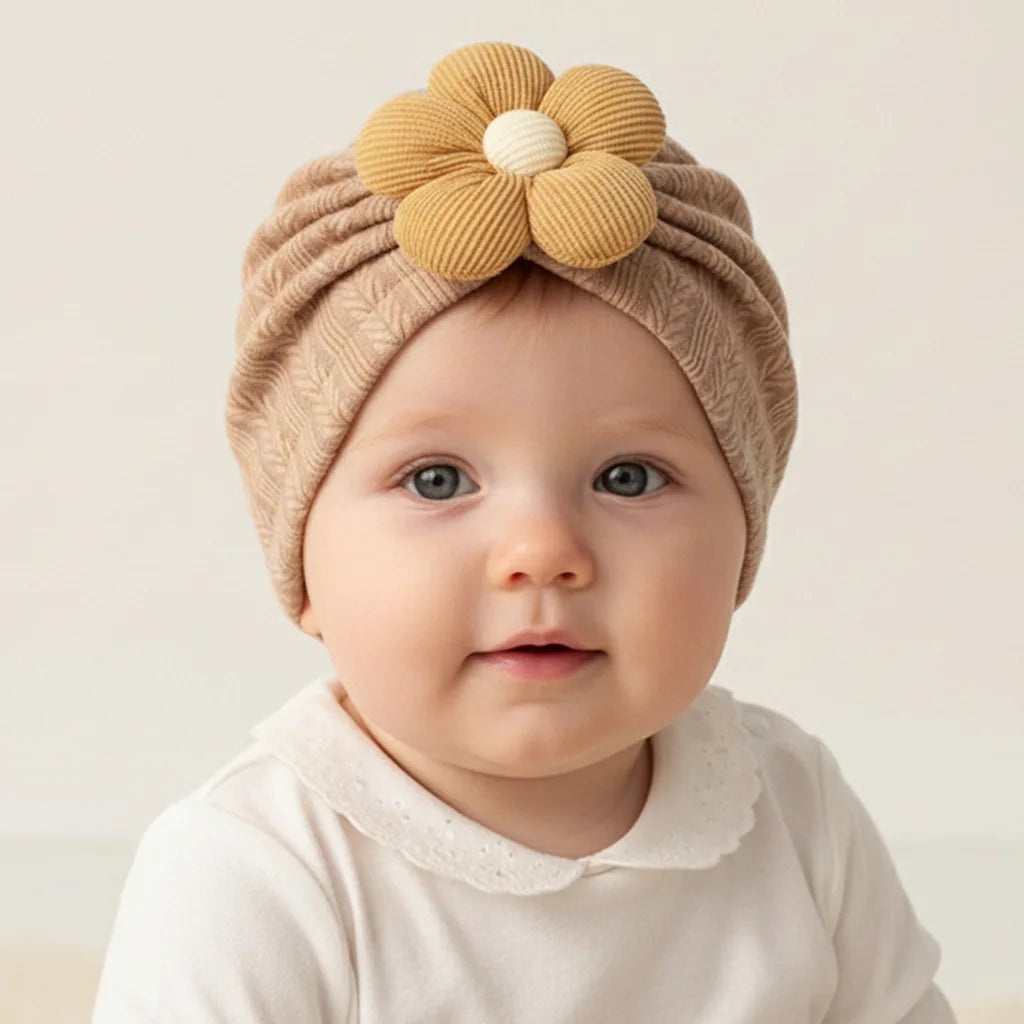Baby Hat Soft Comfortable Five-Petal Flower Children's Cap