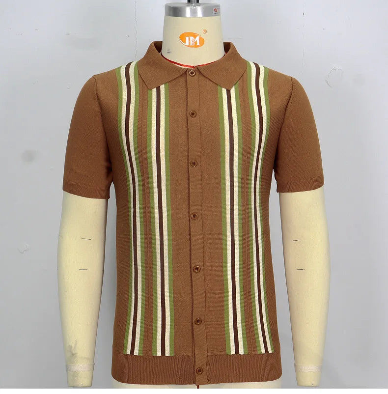 Mens Luxury Clothing Knit Short  T-Shirt