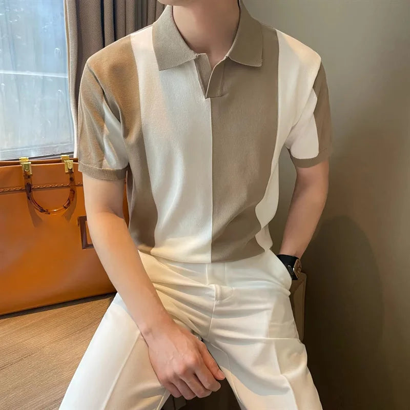 Men's Summer Youth Shirt for Student Handsome Slim Men's