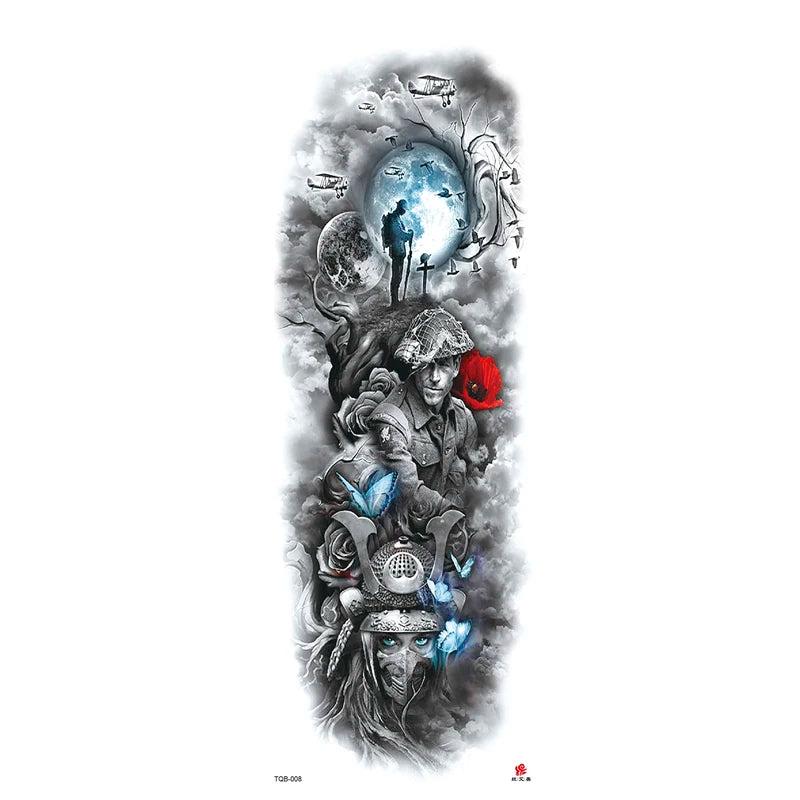 Wholesale& Custom Full Arm Temporary Sleeve Tattoos