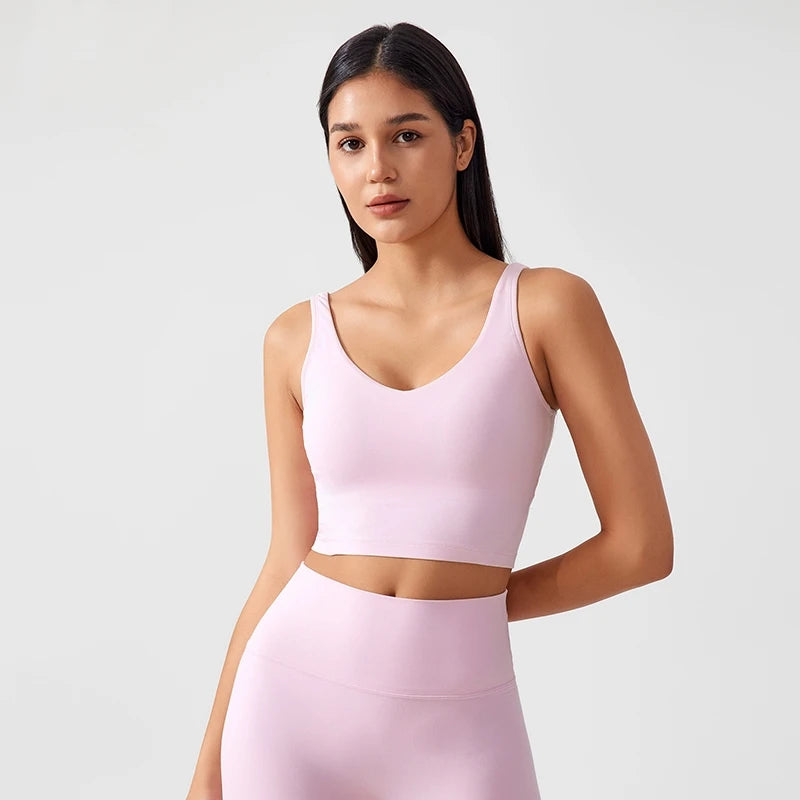 Gym Yoga Bra Shock-Resistant Slimming Exercise Halter Bra