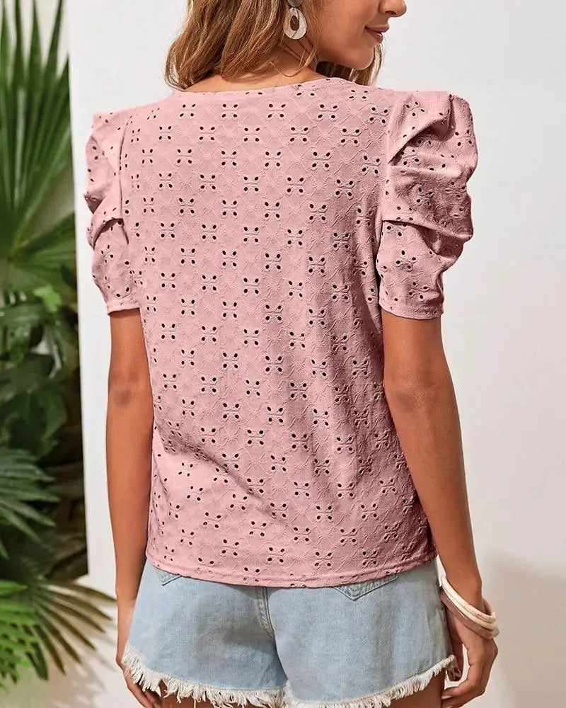 S-XL Short Sleeve Round Neck Women