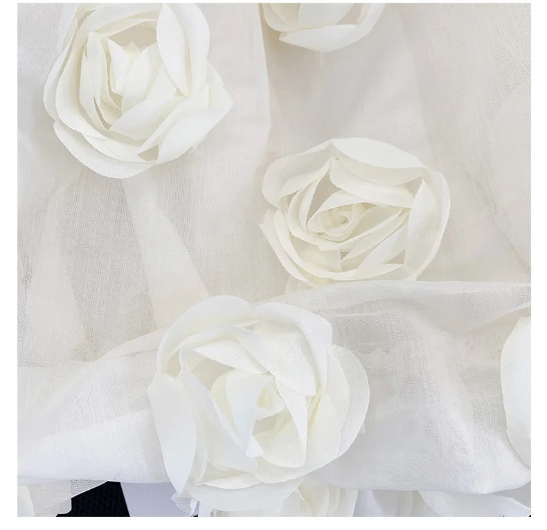 Girls Three-dimensional Rose Flower Dress