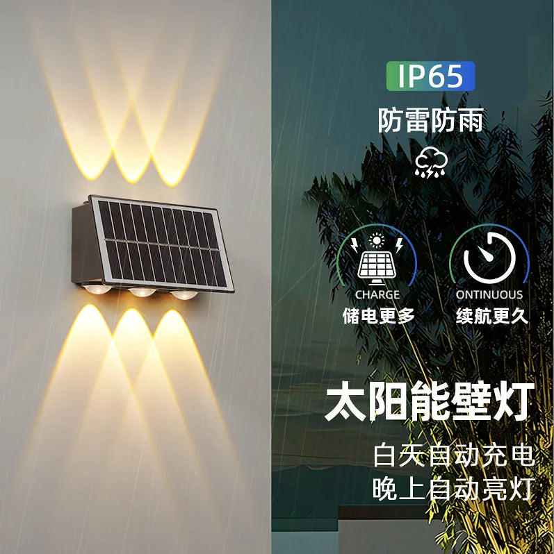 High Quality Aluminum Outdoor LED Solar Wall Lamps