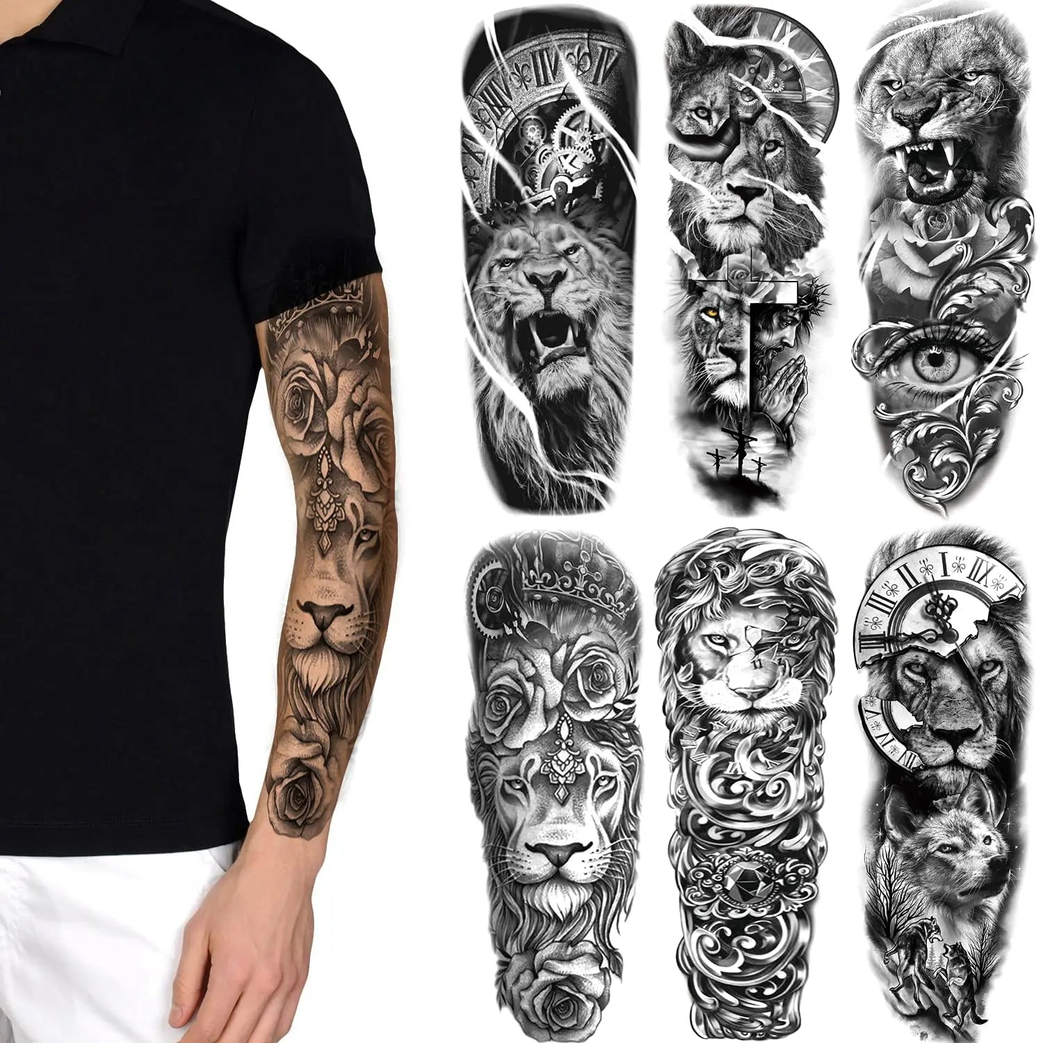 Wholesale& Custom Full Arm Temporary Sleeve Tattoos