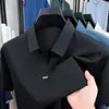 Ice Silk Seamless Laminated Polo Shirt for Men's