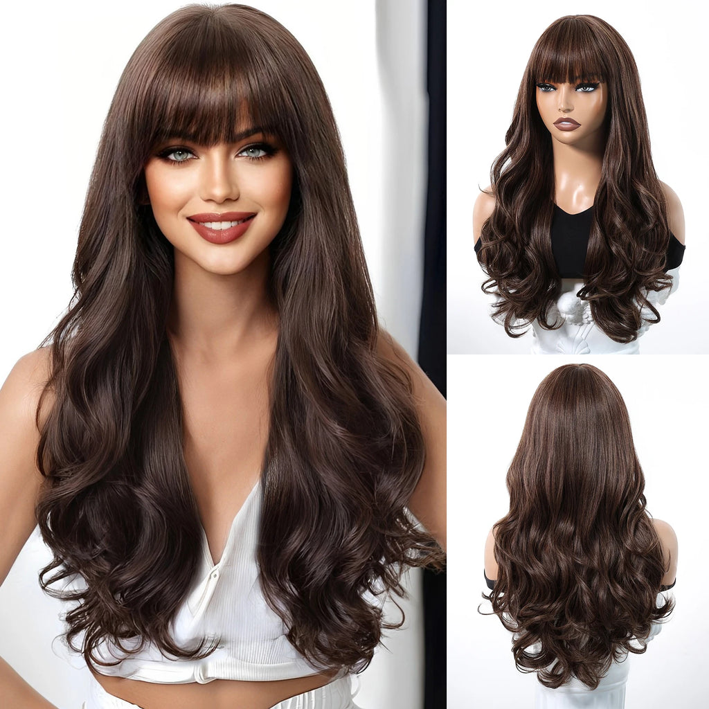 Dark Root Gray Ombre Loose Curly Synthetic Wig