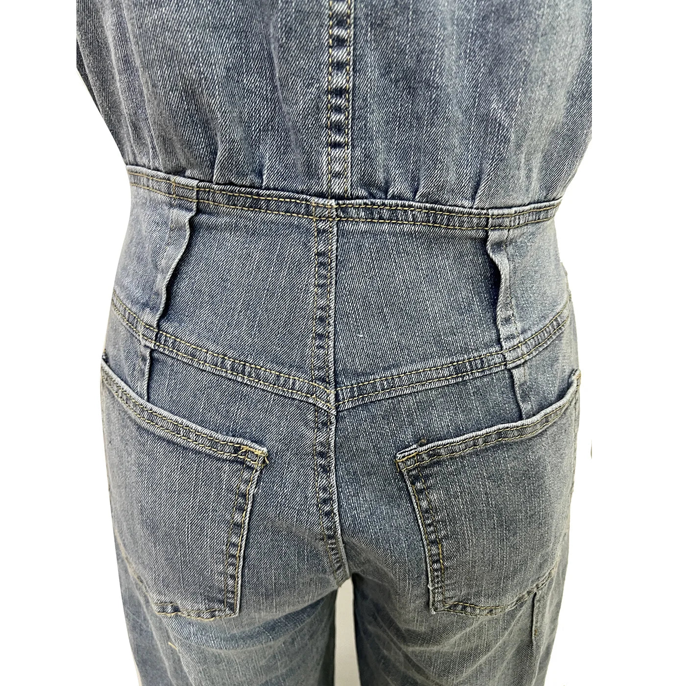 Street Style Jeans Romper