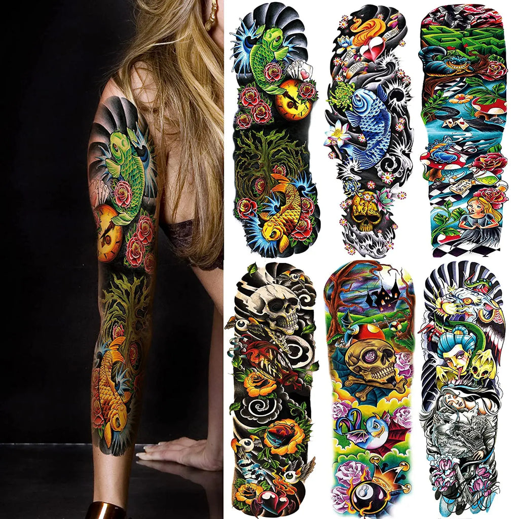 Wholesale& Custom Full Arm Temporary Sleeve Tattoos