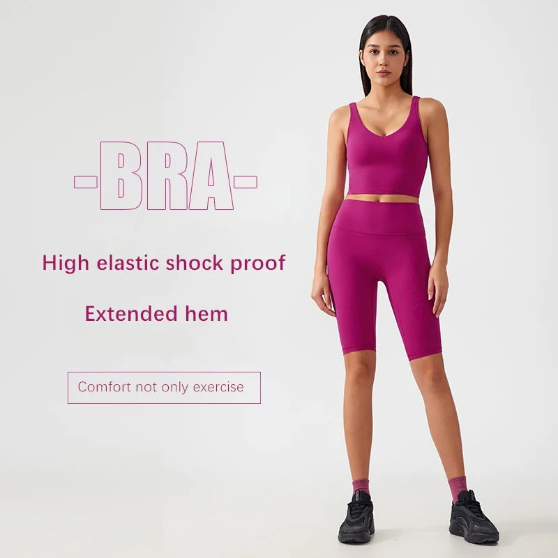 Gym Yoga Bra Shock-Resistant Slimming Exercise Halter Bra