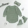 Wholesale Crochet Clothes Headbands Sock Shoes Plain Knitted Boys Girls Baby Sweaters Rompers