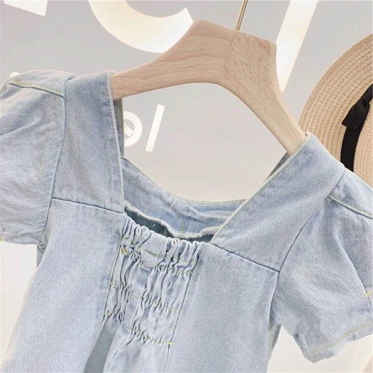 Hot Selling Summer Girls Denim Dress