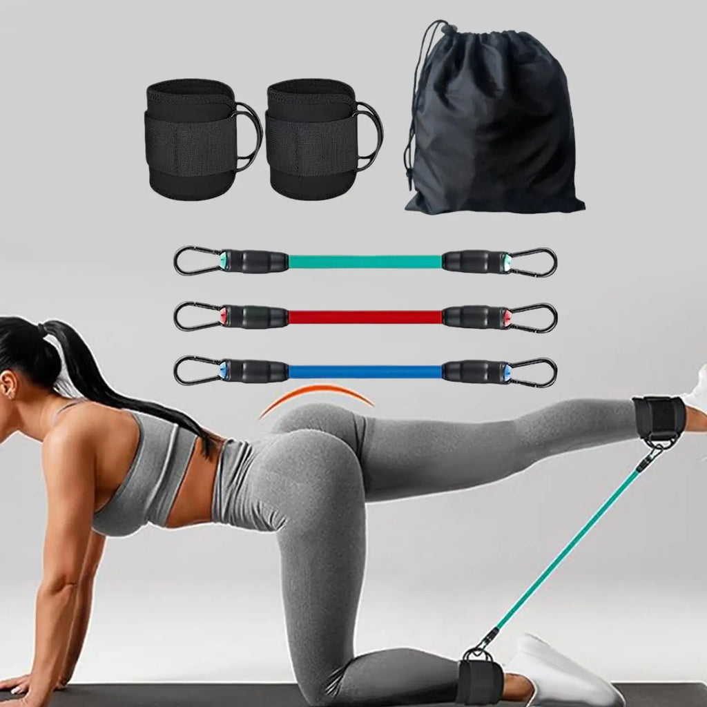 High Quality Latex Ankle Resistance Bands Set with Cuffs
