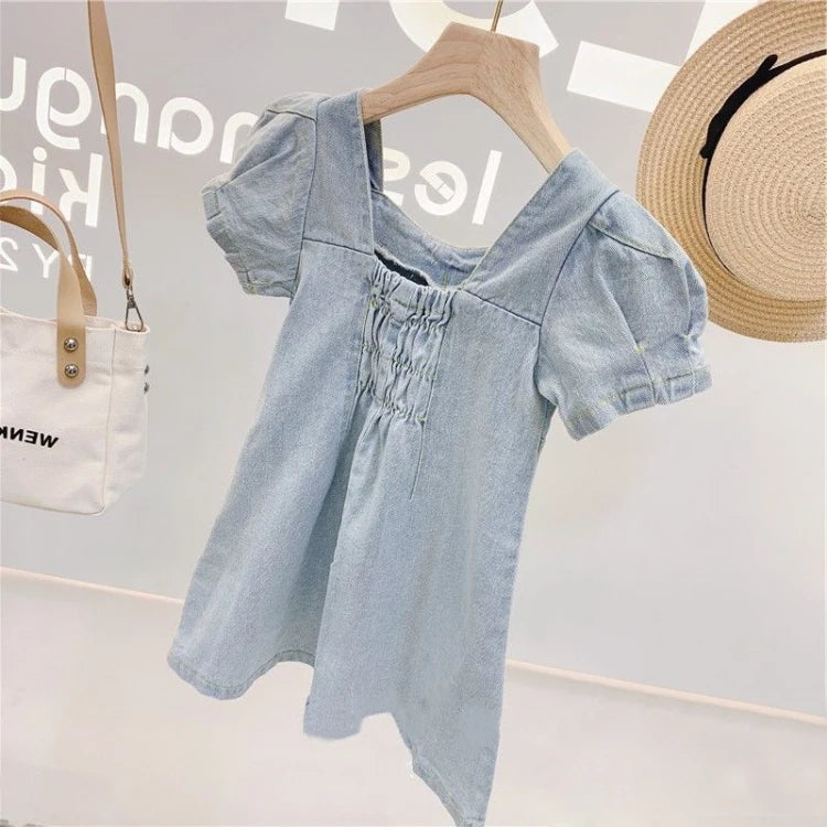 Hot Selling Summer Girls Denim Dress