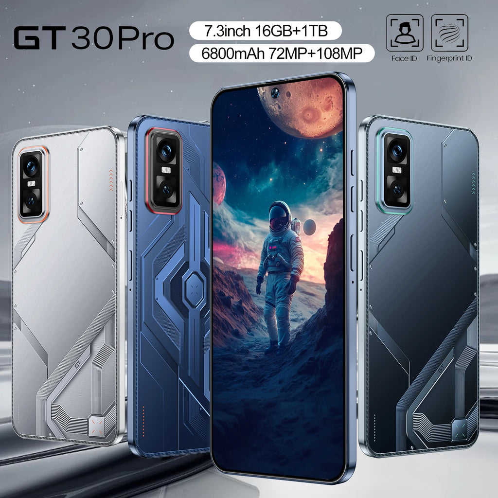 Hot Selling GT30 PRO Original 5G Smartphone 7.3Inch With 16GB+1TB