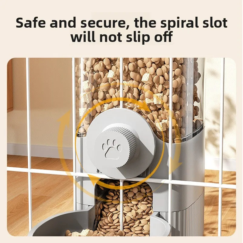 Automatic Hanging Pet Feeder and Drinker