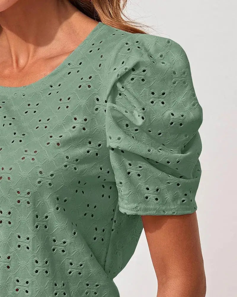S-XL Short Sleeve Round Neck Women