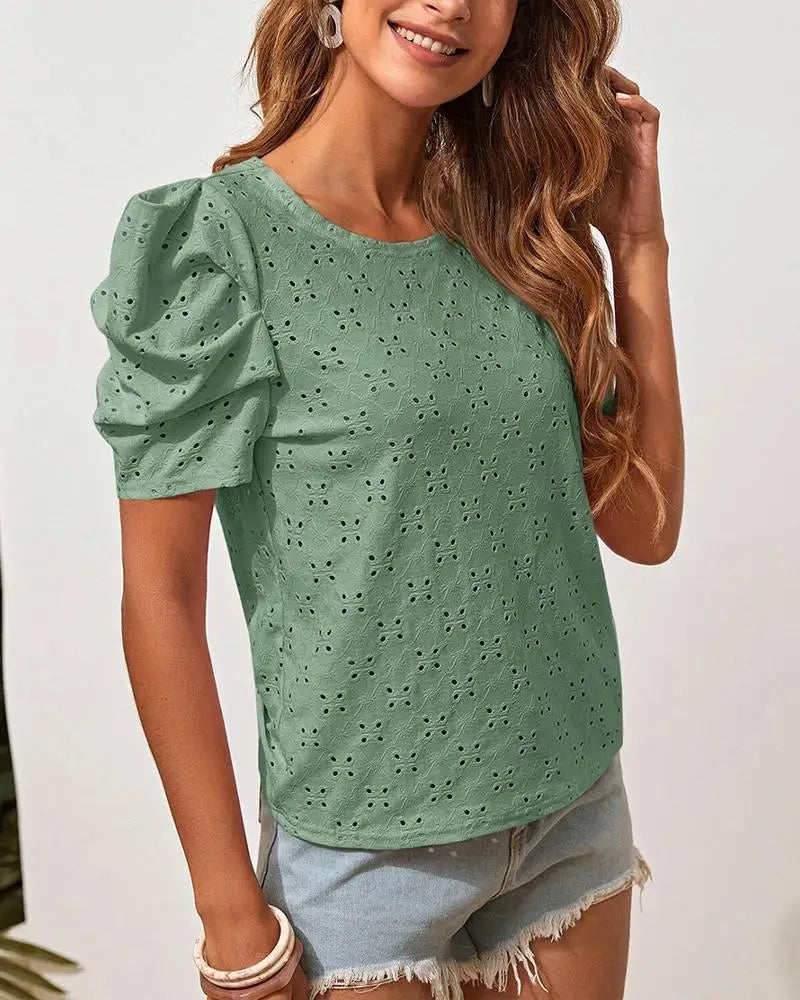S-XL Short Sleeve Round Neck Women
